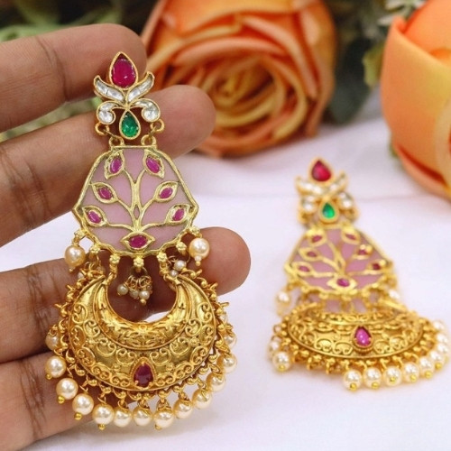 Royal Petal Dome Statement Earrings