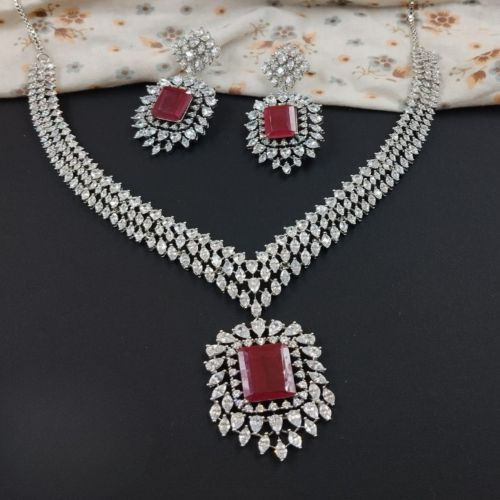 Ruby Sparkle Statement Earrings