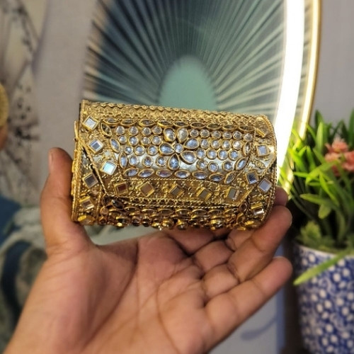 Sunshine Sparkle Half-Moon Clutch