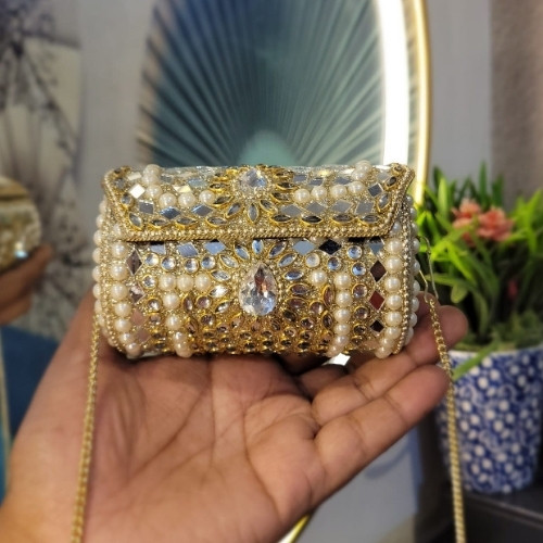 Golden Dazzle Mini Treasure Clutch