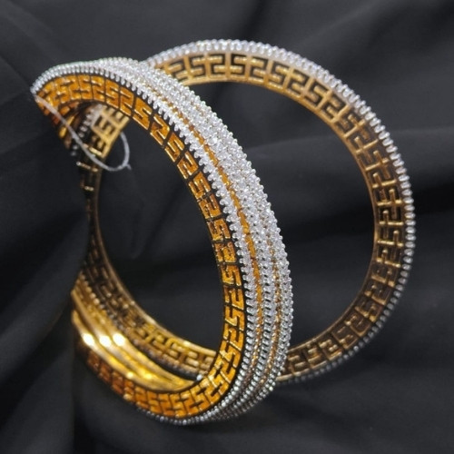 Dual Tone Crystal Designer Bangles