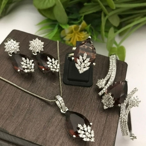 Starlit Teardrop Spark Pendant Set